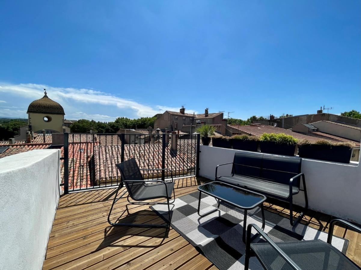 Rooftop N°38 - Rooms Et Studios - Vue Cite Medievale Carcassonne Exterior foto